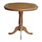 International Concepts Round 36 in Rd Top Pedestal Table, 12 in Leaf, 34.9 inH, Adjustable Height, Pecan, 36 W, 48 L, Wood K59-36RXT-6B - alternate 2